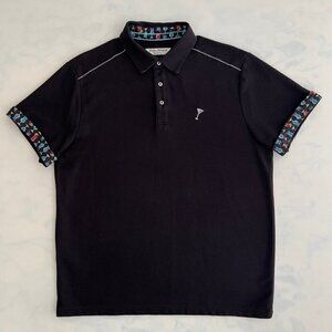 Tommy Bahama Cocktail Time Five o'Clock IslandZone Polo Black Size M